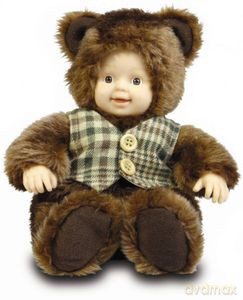 Lalka Anne Geddes miś w kamizelce 9" [KSIĄŻKA]
