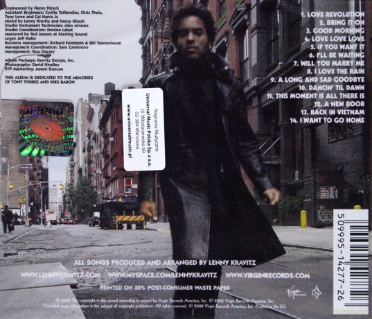 Lenny Kravitz: It Is Time For A Love Revolution [CD]