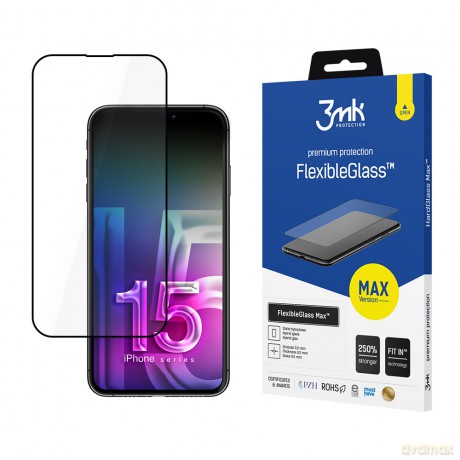 Apple iPhone 15 - 3mk FlexibleGlass Max