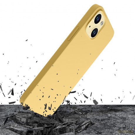 Apple iPhone 15 - 3mk Hardy Silicone MagCase Yellow