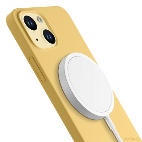 Apple iPhone 15 - 3mk Hardy Silicone MagCase Yellow