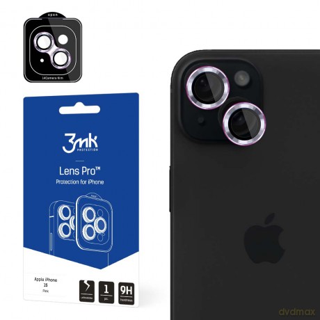Ochrona na obiektyw aparatu do Apple iPhone 15 - 3mk Lens Protection Pro Pink
