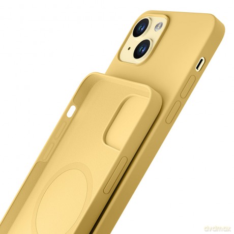 Apple iPhone 15 Plus - 3mk Hardy Silicone MagCase Yellow