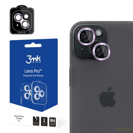 Ochrona na obiektyw aparatu do Apple iPhone 15 Plus - 3mk Lens Protection Pro Pink