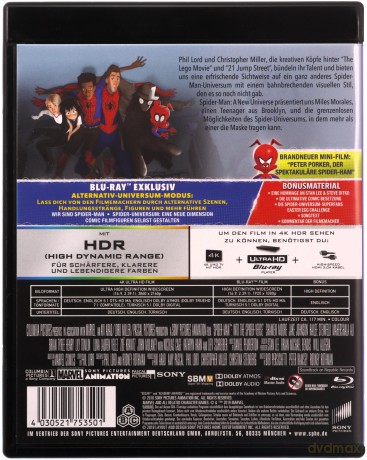 Spider-Man: Into the Spider-Verse (Spider-Man Uniwersum) [Blu-Ray 4K]+[Blu-Ray]