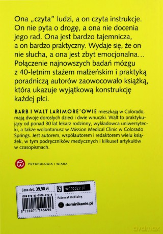 Jej mózg, jego mózg, czyli Bóg wie, co robi - Walt Larimore, Barb Larimore [KSIĄŻKA]