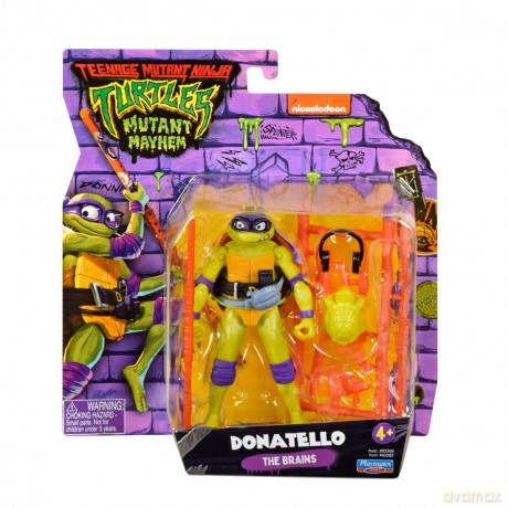 WOJOWNICZE ŻÓŁWIE NINJA Movie Mutatnt Mayhem Donatello podstawowa figurka akcji, figurka, 14 cm [FIGURKA]