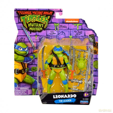 WOJOWNICZE ŻÓŁWIE NINJA Movie Mutatnt Mayhem Leonardo podstawowa figurka akcji, figurka, 14 cm [FIGURKA]