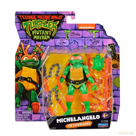 WOJOWNICZE ŻÓŁWIE NINJA Movie Mutatnt Mayhem Michelangelo podstawowa figurka akcji, figurka, 14 cm [FIGURKA]