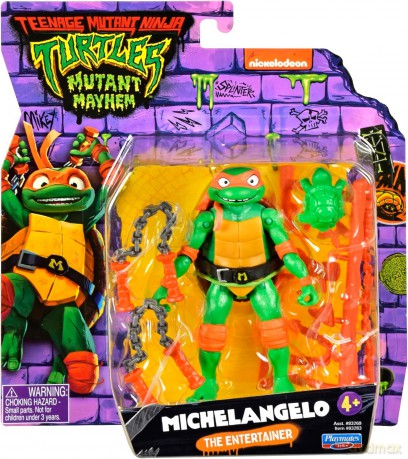 WOJOWNICZE ŻÓŁWIE NINJA Movie Mutatnt Mayhem Michelangelo podstawowa figurka akcji, figurka, 14 cm [FIGURKA]