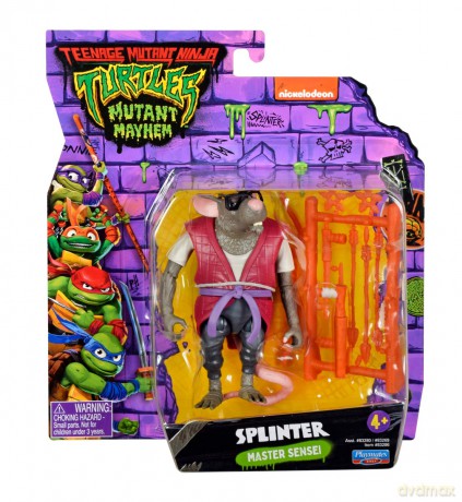 WOJOWNICZE ŻÓŁWIE NINJA Movie Mutatnt Mayhem Splinter podstawowa figurka akcji, figurka [FIGURKA]