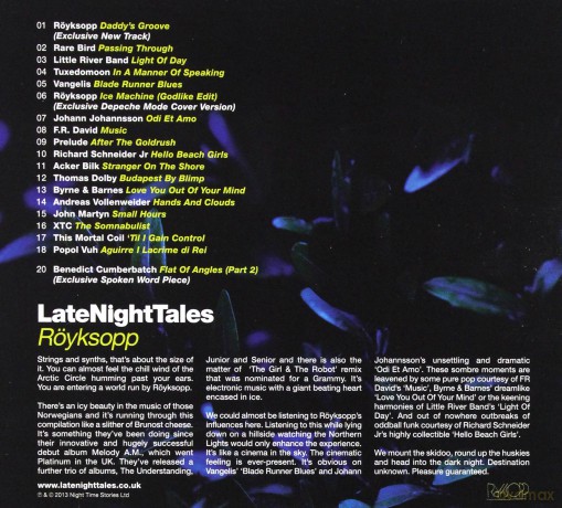 Late Night Tales: Royksopp [CD]