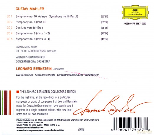 Leonard Bernstein: Mahler vol.3 Collectors Edition [5CD]