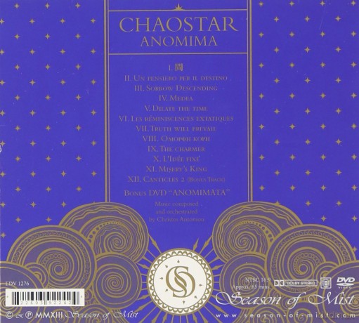 Chaostar: Anomima Limited Edition (digipack) [CD]+[DVD]