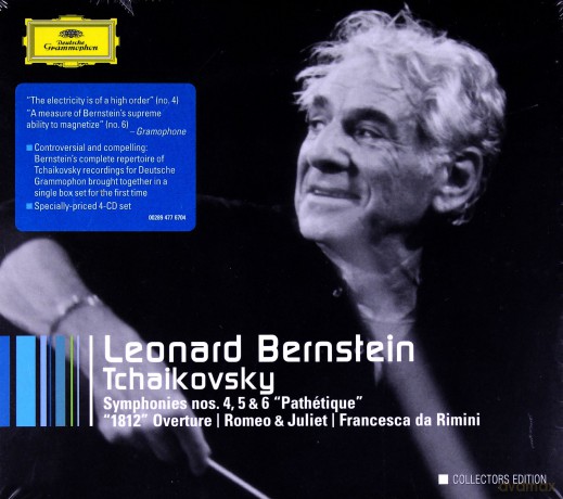 Leonard Bernstein: Tchaikovsky:Symphonies 4,5,6 Collectors [4CD]