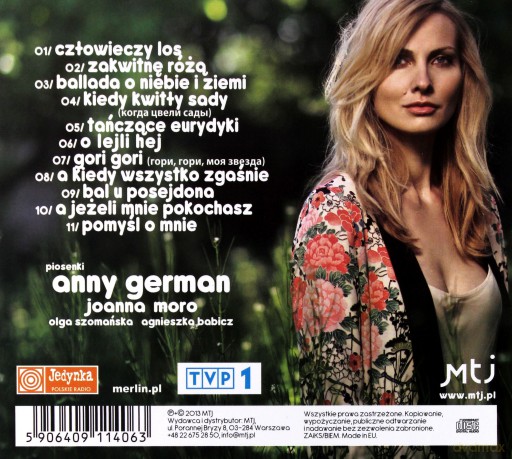 Joanna Moro: Piosenki Anny German (Anna German) (digipack) [CD]