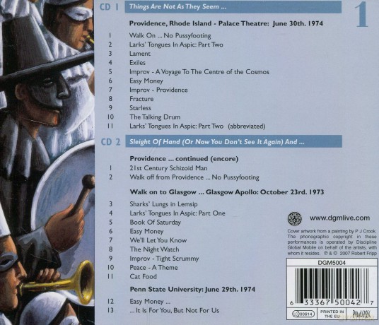 King Crimson: The great deceiver live 1973-1974 (vol. I) (repackaged) [2CD]