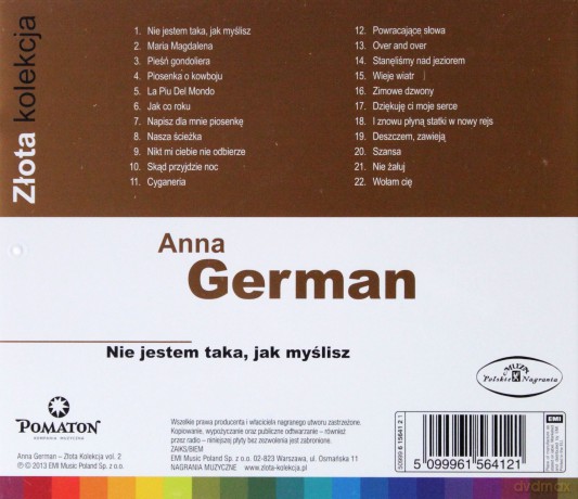 Anna German: Złota Kolekcja Vol. 2 (Nie jestem taka, jak myślisz) [CD]
