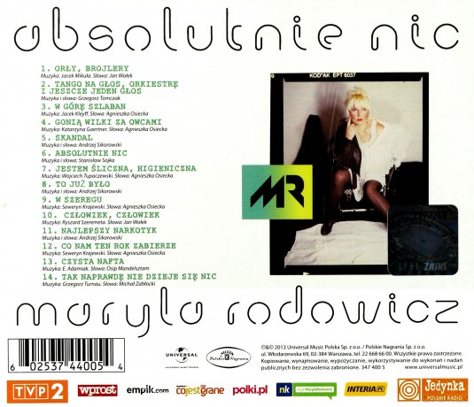Maryla Rodowicz: Absolutnie Nic [CD]