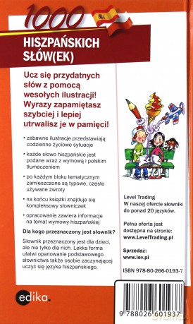 1000 Hiszpańskich Słówek Ilustrowany Słownik Hiszpańsko-Polski Polsko-Hiszpański [KSIĄŻKA]