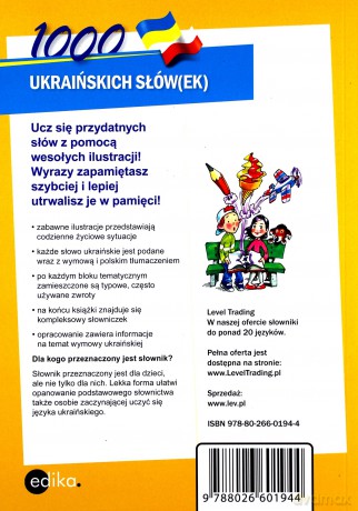 1000 Ukraińskich Słówek Ilustrowany Słownik Ukraińsko-Polski Polsko-Ukraiński [KSIĄŻKA]