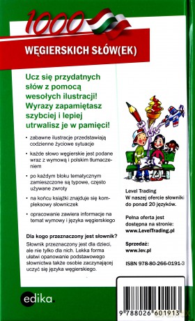 1000 Węgierskich Słówek Ilustrowany Słownik Węgiersko-Polski Polsko-Węgierski [KSIĄŻKA]