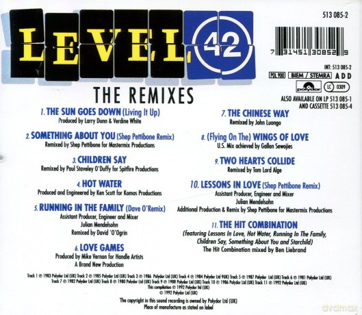 Level 42: The Dance Re-Mixes [CD]