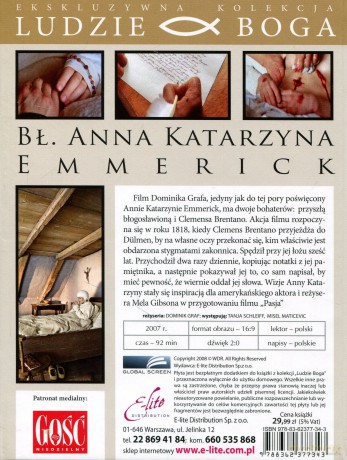 Śluby - Bł. Anna Katarzyna Emmerick (Ludzie Boga) (booklet) [DVD]
