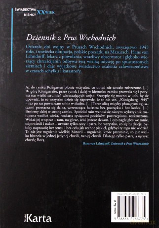 Dziennik z Prus wschodnich - Hans von Lehndorff [KSIĄŻKA]