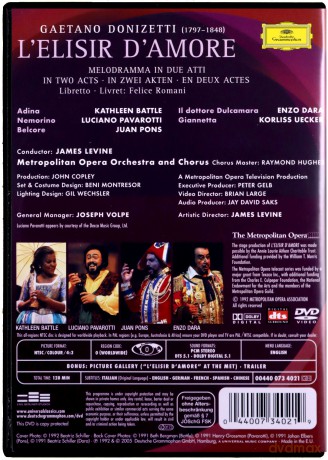 Levine:: Donizetti: L'elisir D'amore [DVD]