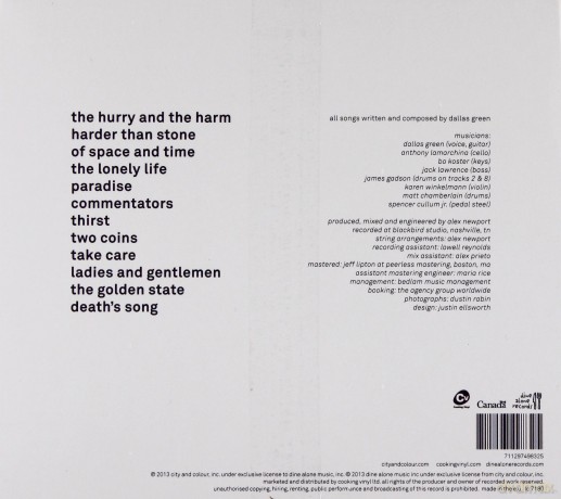City And Colour: The Hurry And The Harm (digipack) [CD]