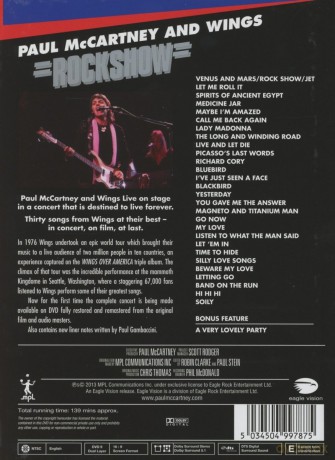 Paul Mccartney And Wings: Rockshow [DVD]