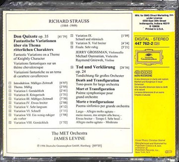 Levine,The Met Orch.: Strauss:Don Quixote,Tod Und Verklarung [CD]