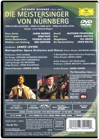 Levine,The Metropolitan Opera: Wagner:Dei Meistersinger Von Nurberg [2DVD]