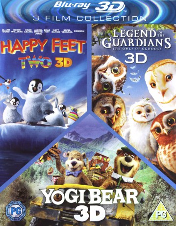 Happy Feet 2 3D/Yogi Bear 3D/Legend Of The Guardians 3D [BOX] [Blu-ray 3D]+[Blu-Ray]