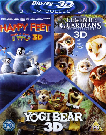 Happy Feet 2 3D/Yogi Bear 3D/Legend Of The Guardians 3D [BOX] [Blu-ray 3D]+[Blu-Ray]