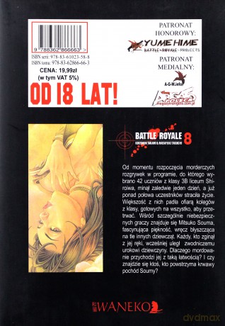 Battle Royale (Tom 8) - Koushun Takami [KOMIKS]