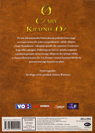 Czary w krainie Oz - L. Frank Baum (digipack) [AUDIOBOOK] [CD]