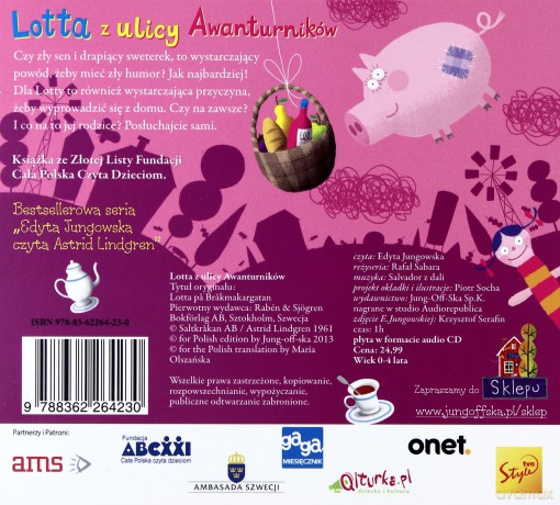 Lotta z ulicy awanturników - Astrid Lindgren (digipack)[AUDIOBOOK] [CD]