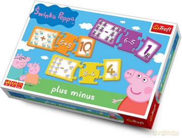 TREFL Gra plus minus Świnka Peppa 3+ [GRA]