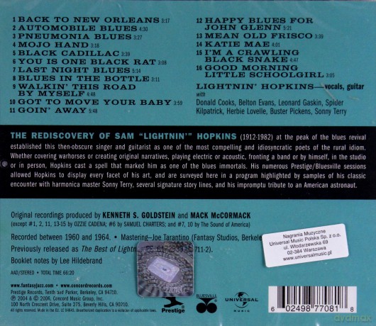 Lightning Hopkins: Prestige Profiles Vol.8 [CD]