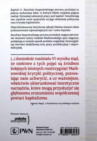 Kapitał. Rezultaty bezpośredniego procesu produkcji - Karol Marks [KSIĄŻKA]