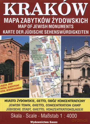 Kraków mapa zabytków żydowskich 1:4000 [KSIĄŻKA]
