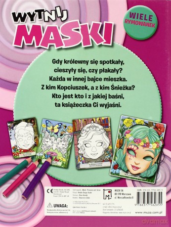 Księżniczki i królewny wytnij maski [KSIĄŻKA]