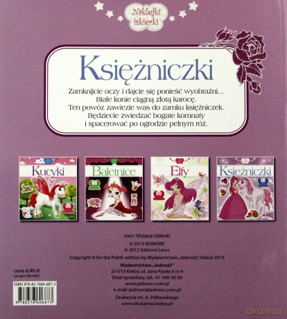 Księżniczki naklejki iskierki - Viviana Valenti [KSIĄŻKA]