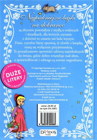Najpiękniejsze bajki na dobranoc duże litery [KSIĄŻKA]