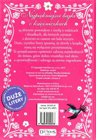 Najpiękniejsze bajki o księżniczkach duże litery [KSIĄŻKA]