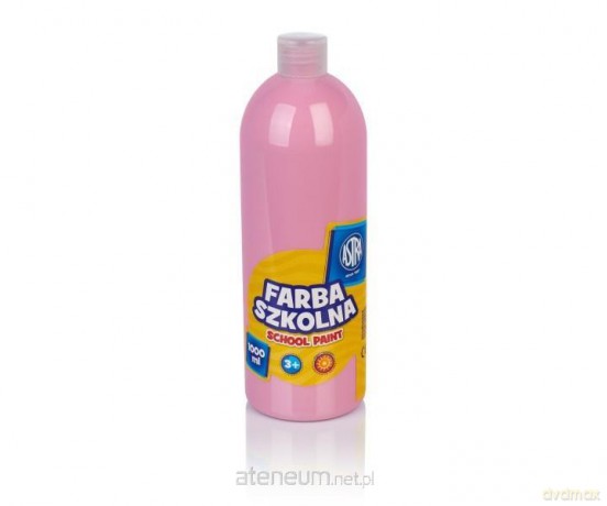 Farba szkolna różowa jasna 1000ml