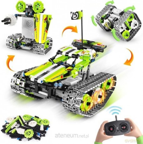 Klocki techniczne R/C 3w1 pojazd gąsienicowy robot [KLOCKI]