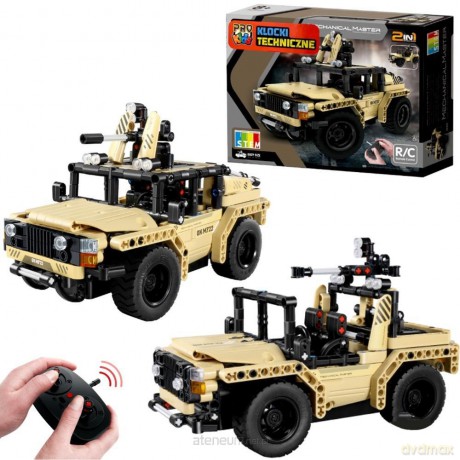 Klocki techniczne R/C samochód wojskowy [KLOCKI]